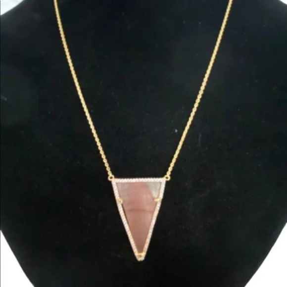 Mother of Pearl & Cubic Zirconia Necklace NWOT - Picture 3 of 4